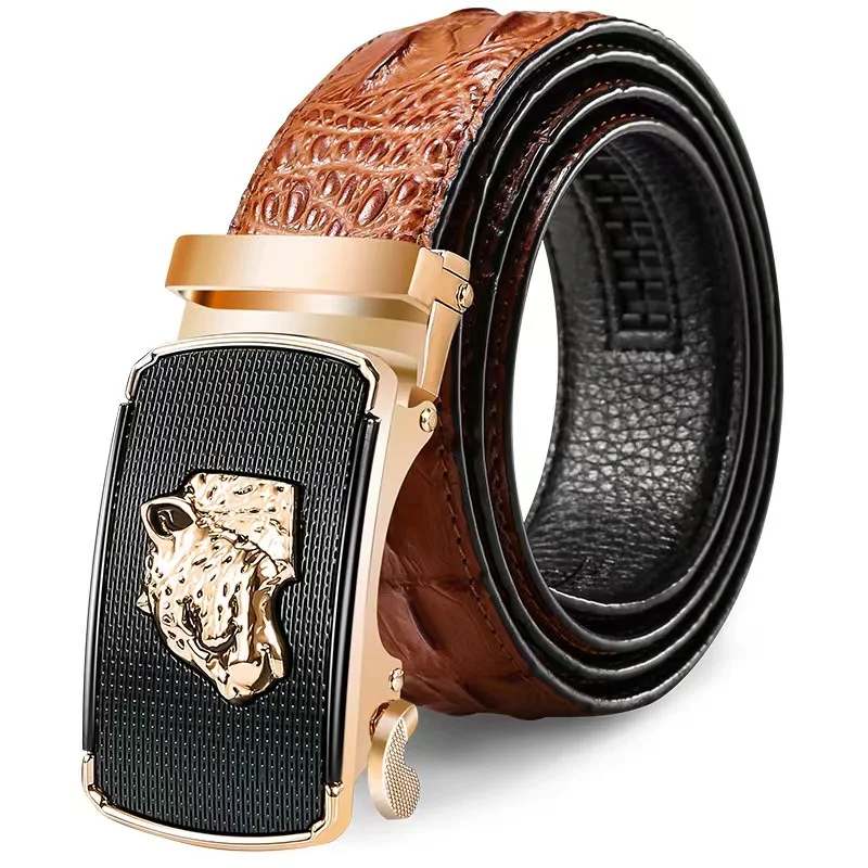 high quality factory new production designer hot selling crocodile leather belt genuine