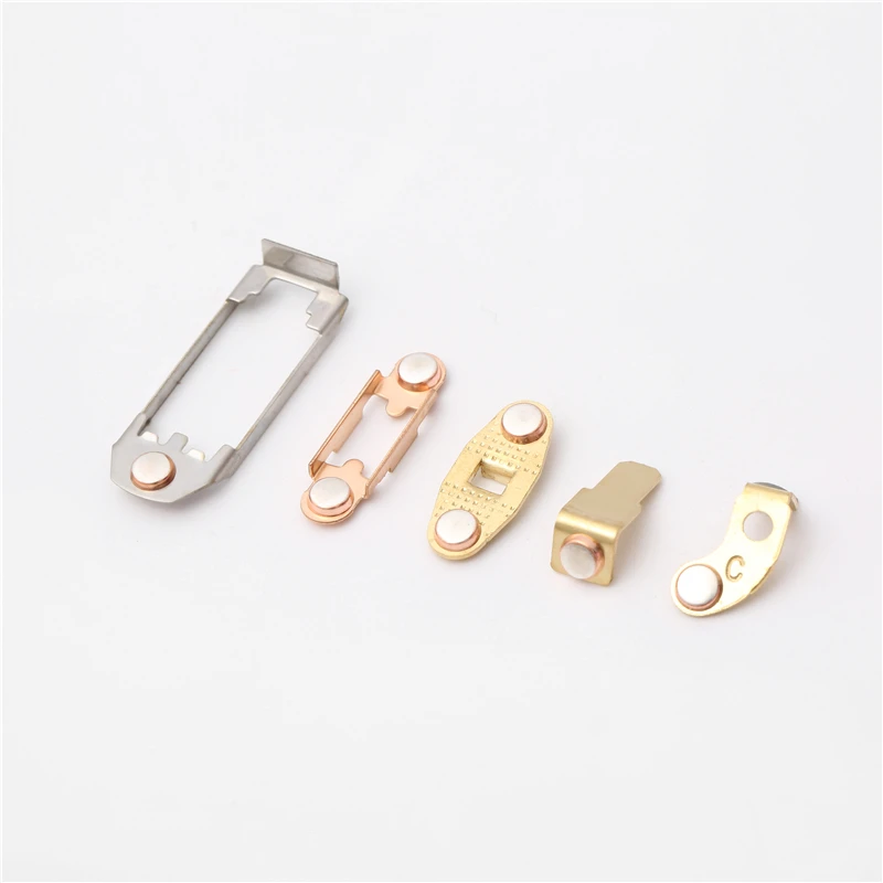 Высококачественная деталь электрического переключателя, медный, серебристый контактный материал, медный компонент, контактная заклепка в сборе