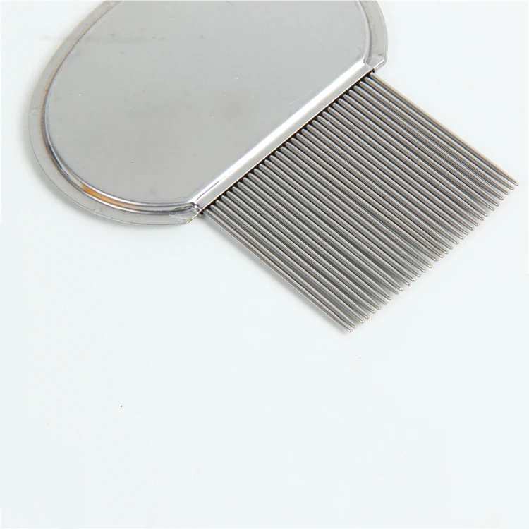 Private Label Portable Dog Hair Cleaning Remover Stainless Steel Professional Grooming Metal Pet Lice Comb For Small Dogs