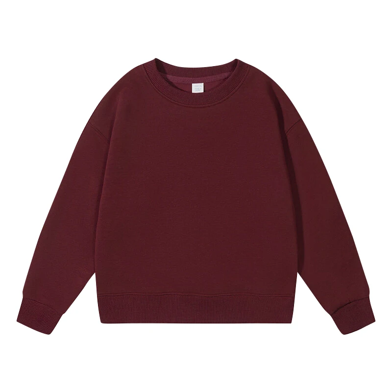 320 GMS Custom Logo O Neck Child Long Sleeve Youth Cotton T shirts
