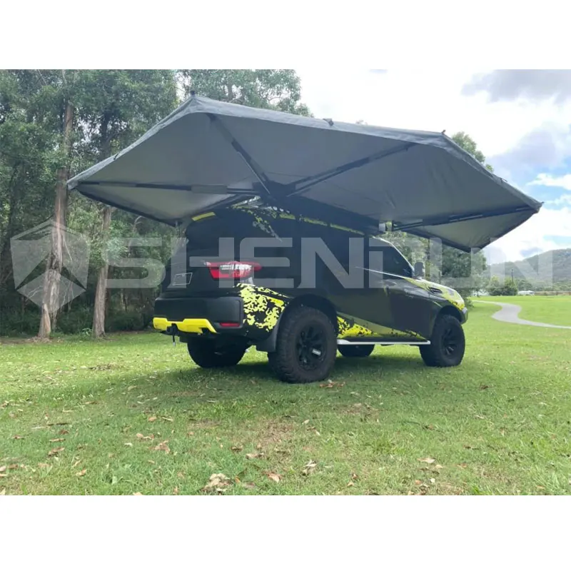 Car 270 Awning Rainproof Canopy Tent for Car Travel Side Awning 270 Free Standing Aluminum Alloy Arm 270 Awning Room