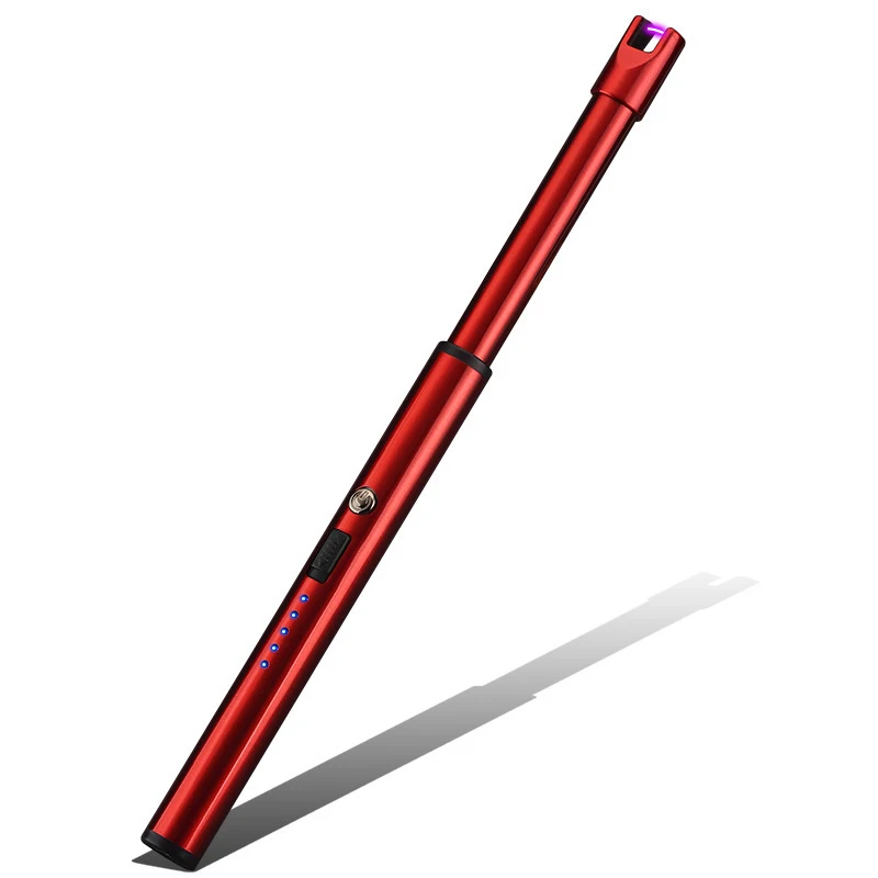 Best Selling Luxury Custom Logo Plasma Arc USB Charging Digital Wholesale BBQ Lighter Candle Lighter for Stock