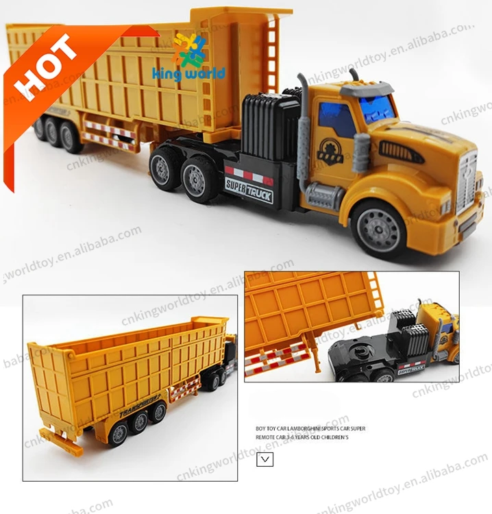 1/48 Remote Control Tractor Container Truck Electric Transporter Simulation Model Four-Way Remote Control Car