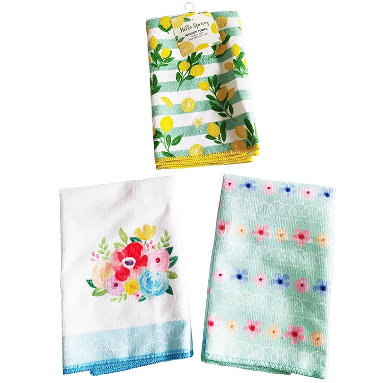 Microfiber   cloth  print kitchen cleaning cloth