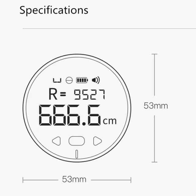 
Xiaomi DUKA Electronic Ruler Rechargeable 8 Functions Rangefinder Portable HD LCD Screen Long Standbuy Multifunction ruler 