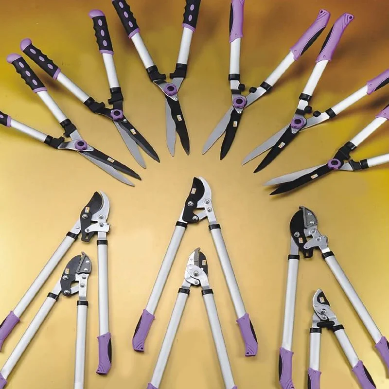 Carbon Steel Blade Garden Lopper and Hedge Shears Oval Telescopic Aluminium Handle Pruner Pruning Tools Clipper Secateurs