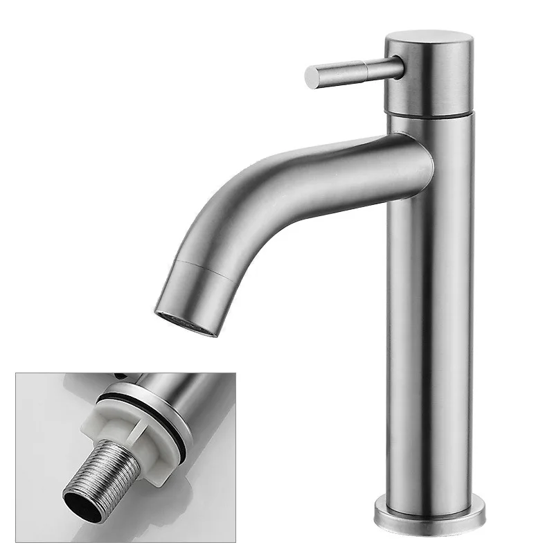 New kitchen bathroom products 2024 Stainless steel 304 basin faucet single and double hole deck mounted water taps
