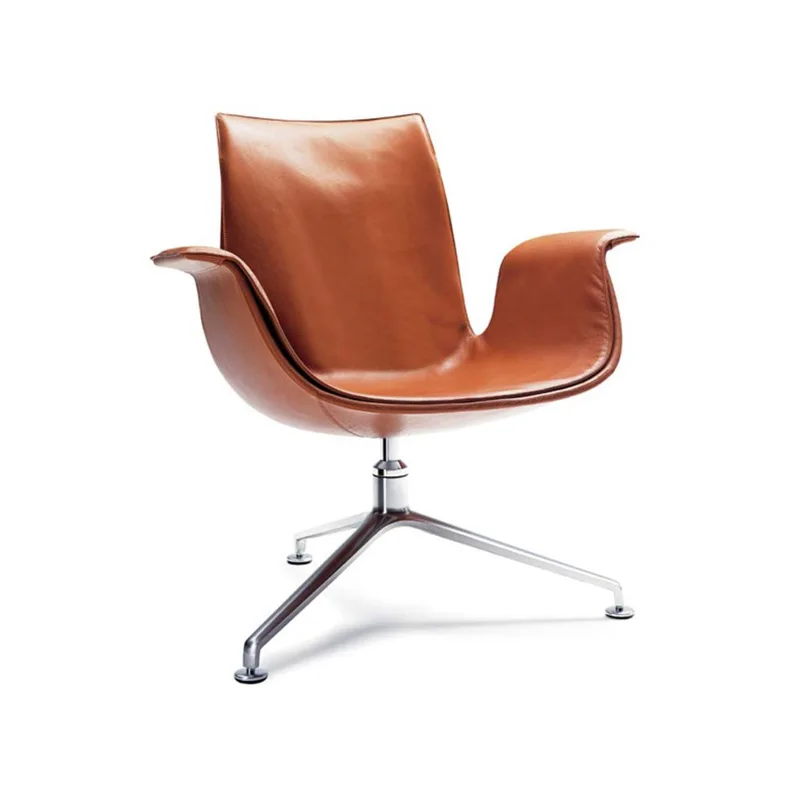 Factory Direct Best Quality Modern Minimalist Single Seat Leather Leisure Chair with Backrest and Armrest for Home Office Chairs