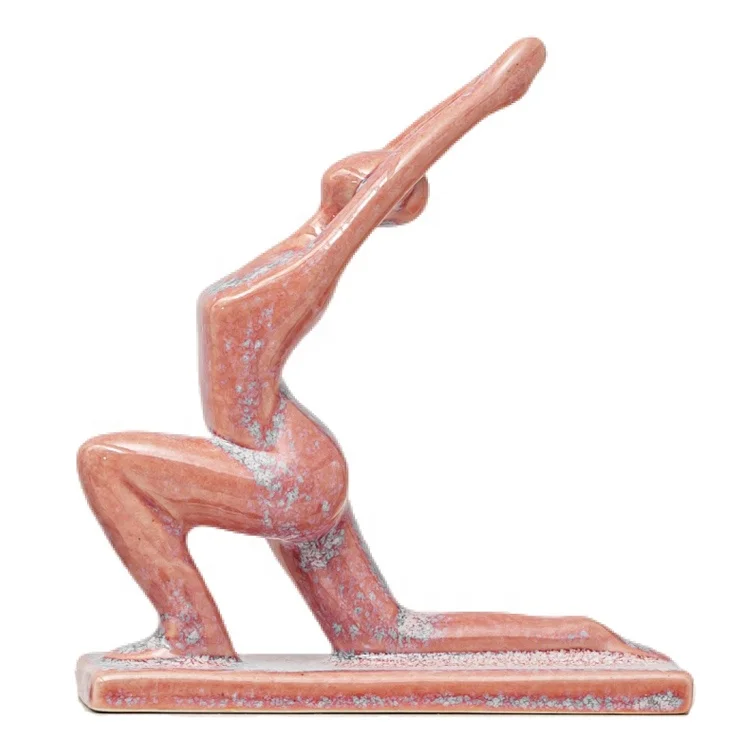 Nordic Abstract Art Ceramic Yoga Pose Figurines For Interior Aesthetic Decor Desk Accessories Living Room Tabletop Decoration