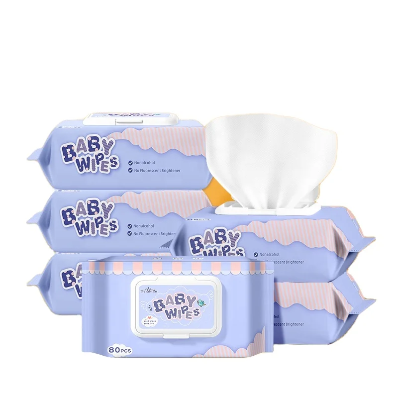 Wholesale Wet Wipes Custom Logo Flushable Baby Wipes Kitchen Cleaning Wipes
