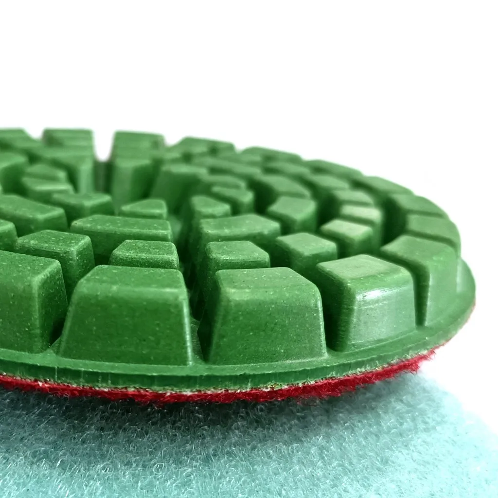 LITTLE ANT New Concrete Floor Polishing Pad  Green Giant 4 Inch 10mm Cement Epoxy Surface Grinder and Polisher