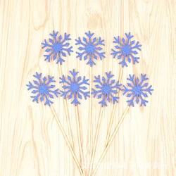 Snow Shape Birthday Cake Card Plug-in Baking Decoration Insert Card