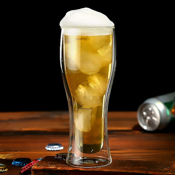
high quality double THICK walled hand blown beer glasses 