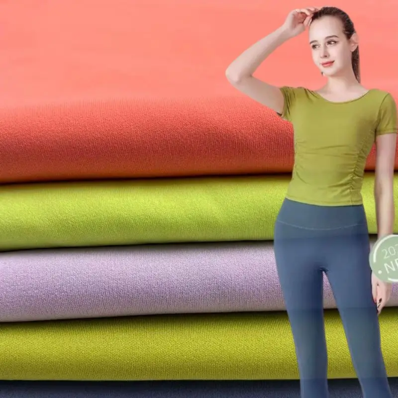 Производители высокого стандарта 75% нейлон 25% спандекс солнцезащитный крем одежда дышащая ткань для футболки