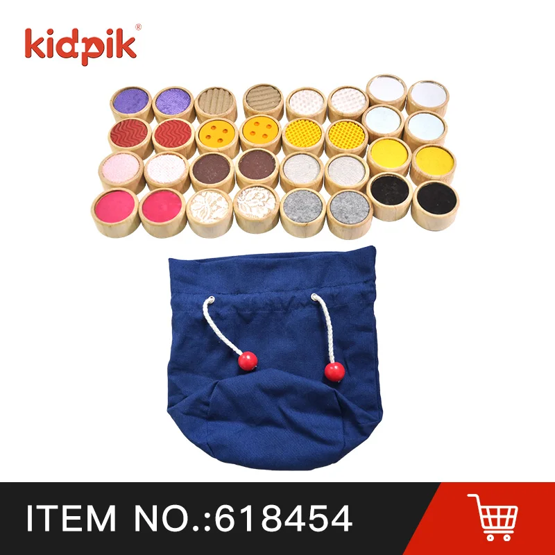 Montessori Educational Toys Matching Fabric Learning Game Tactile Sensation Colorful Sensory Circular Block Toy For Kids Baby