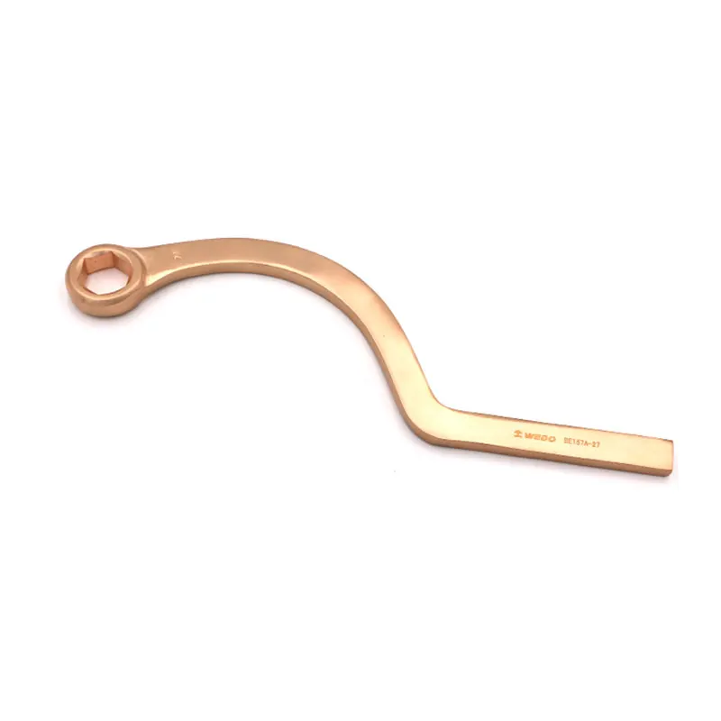 WEDO ATEX Non-Sparking Single Bent Box Wrench Aluminium Bronze or Beryllium Copper BAM/FM/GS/ISO/OHSAS Certificate