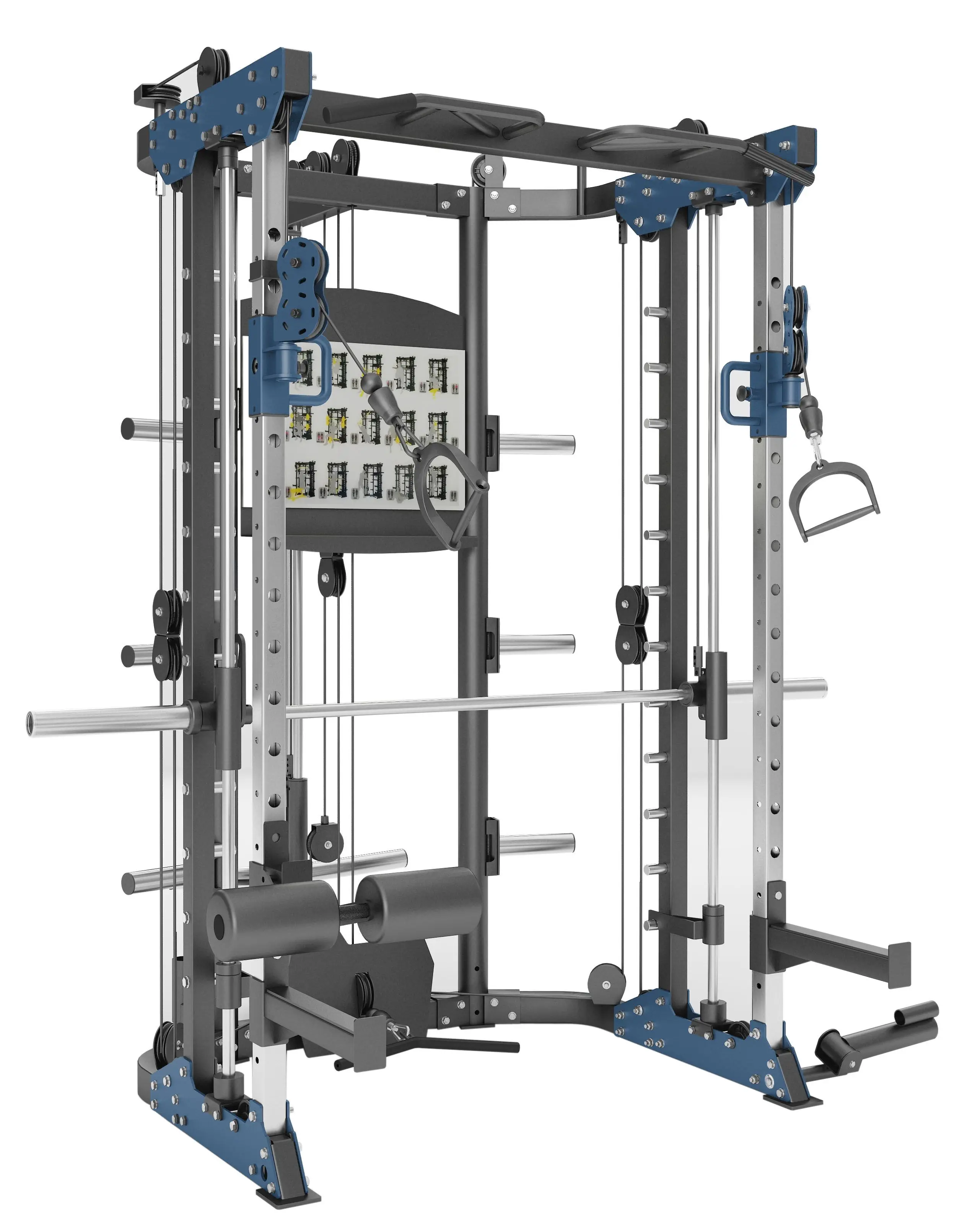 High quality multistation Smith machine adjustable pulley cable station fitness equipment for gym and home