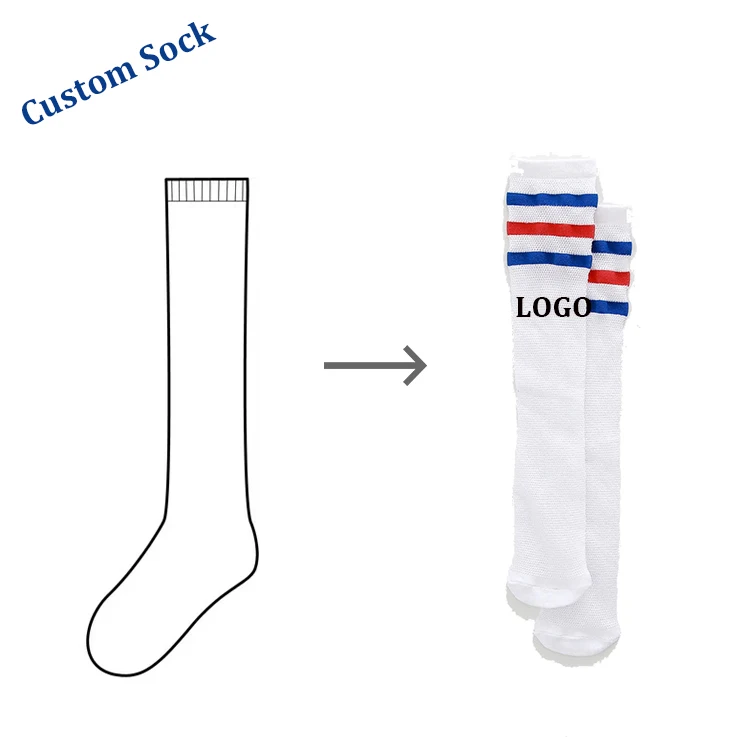 
Colorful Striped Knee High School Children Young Girls Cotton Socks with Custom Logo 