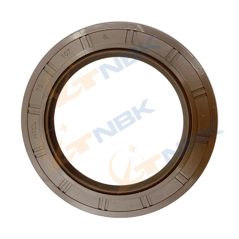 Chinese Supplier Offers NBR FKM Rubber Crankshaft Oil Seal Rear HTCL Oil Seal for Japanese Cars Engine 75*107*8.5
