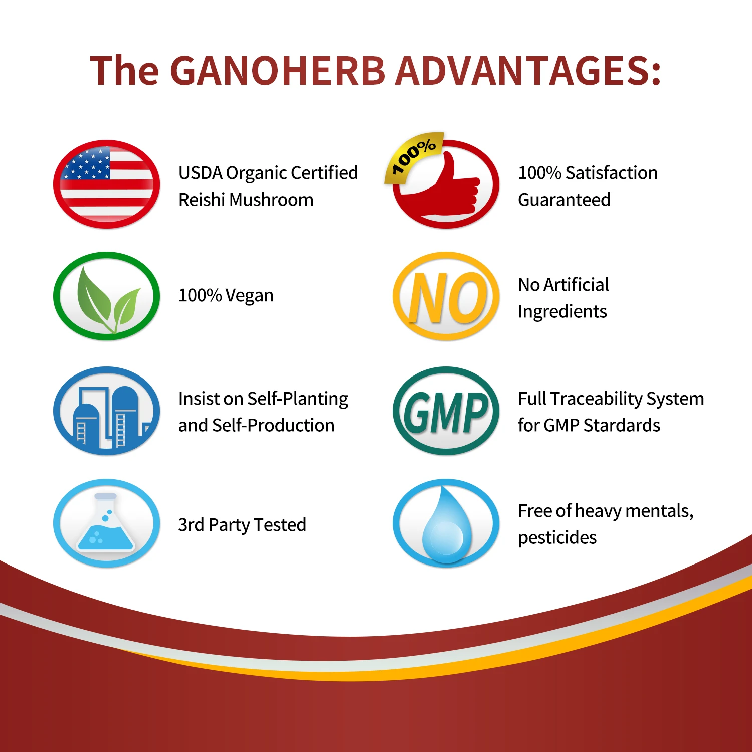 GANOHERB Hot Wholesale Scented Reishi Mushroom Osmanthus Black Tea Herbal Tea