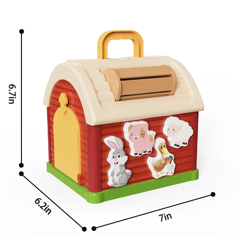 New Children Matching Game Farm Pretend Play House Busy game set High Quality Educational Toy Rural Matching Minihouse Farm Toys