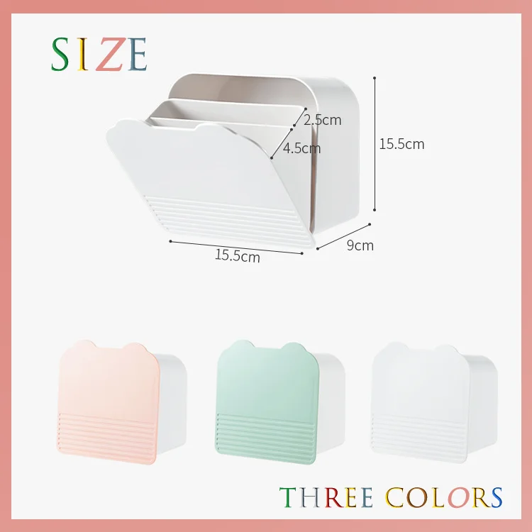 Wholesale Wall Mounted Flip Dustproof Sealed Storage Box Plastic Cotton Pad Container Portable Cotton Pad Container