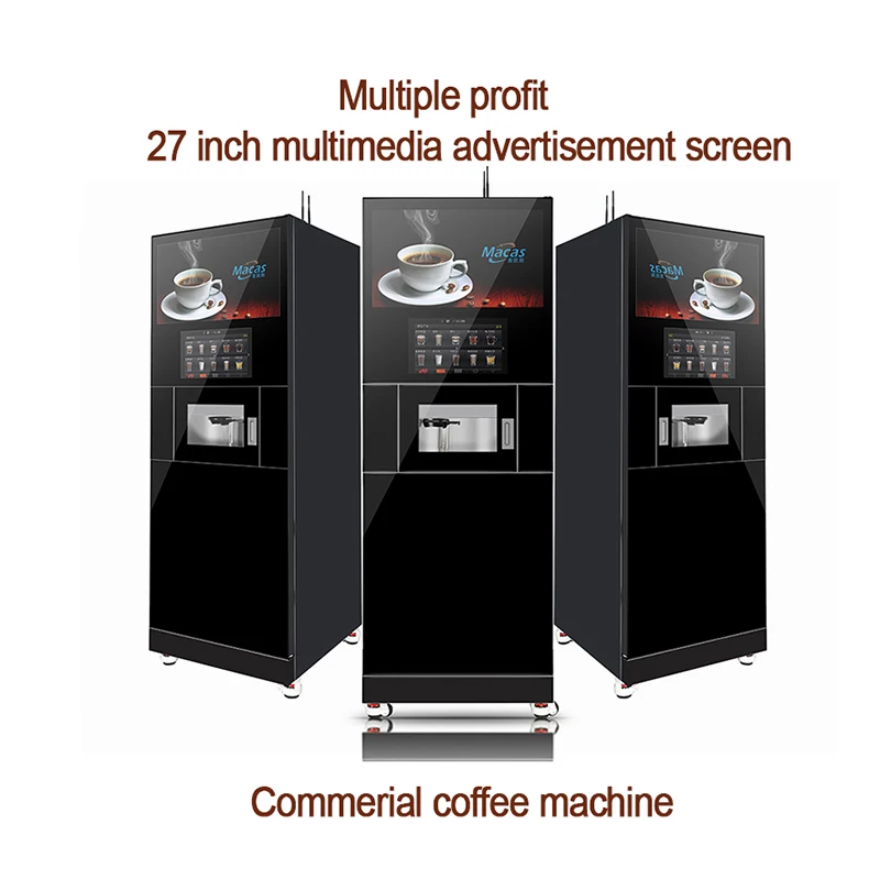 Commercial espresso coffee machinery  coffee vending machine New snack food coffee drinking vending machine