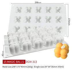 Wholesale  magic balls Diy Creativity Candle Moulds cake moulds 3D molds for candles Silicone  candle molds silicon