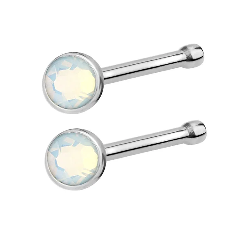 316L surgical stainless steel crystal zircon nose ring piercings bone nose stud body piercing jewelry sex nose ring