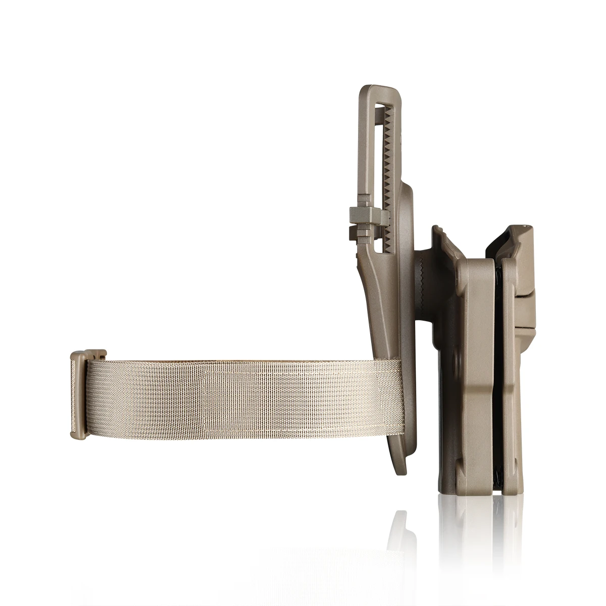 FDE universal tactical holster with low ride belt loop fit for more than 100 models