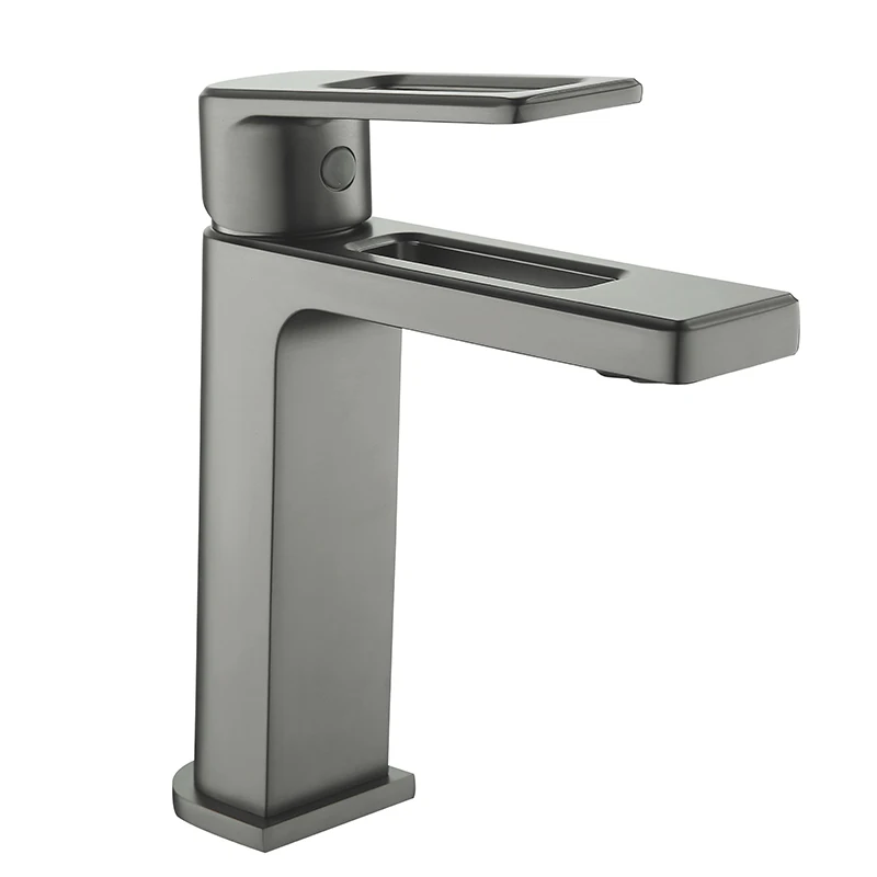 high quality brass water saving design bathroom Vanity faucet 2021 modern Hot and Cold Mixer basin black faucet