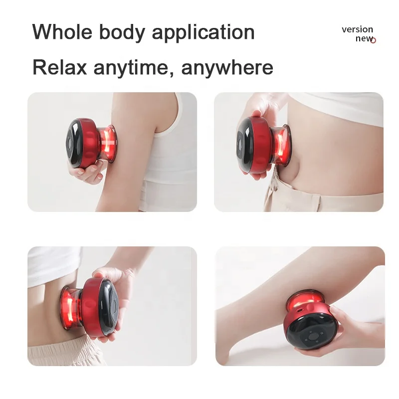 New Hot Sale Portable 6 Gears Intelligent Air Breathing Cupping Massage Device Warming Vacuum Electric Cupping Machine