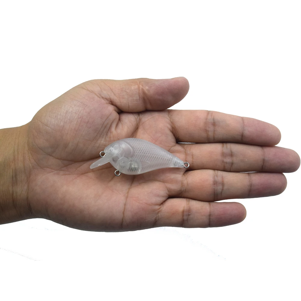 Recertop factory floating wholesale unpainted crankbaits fishing lure 6cm 6g mini hard body DIY unpainted crankbait blanks