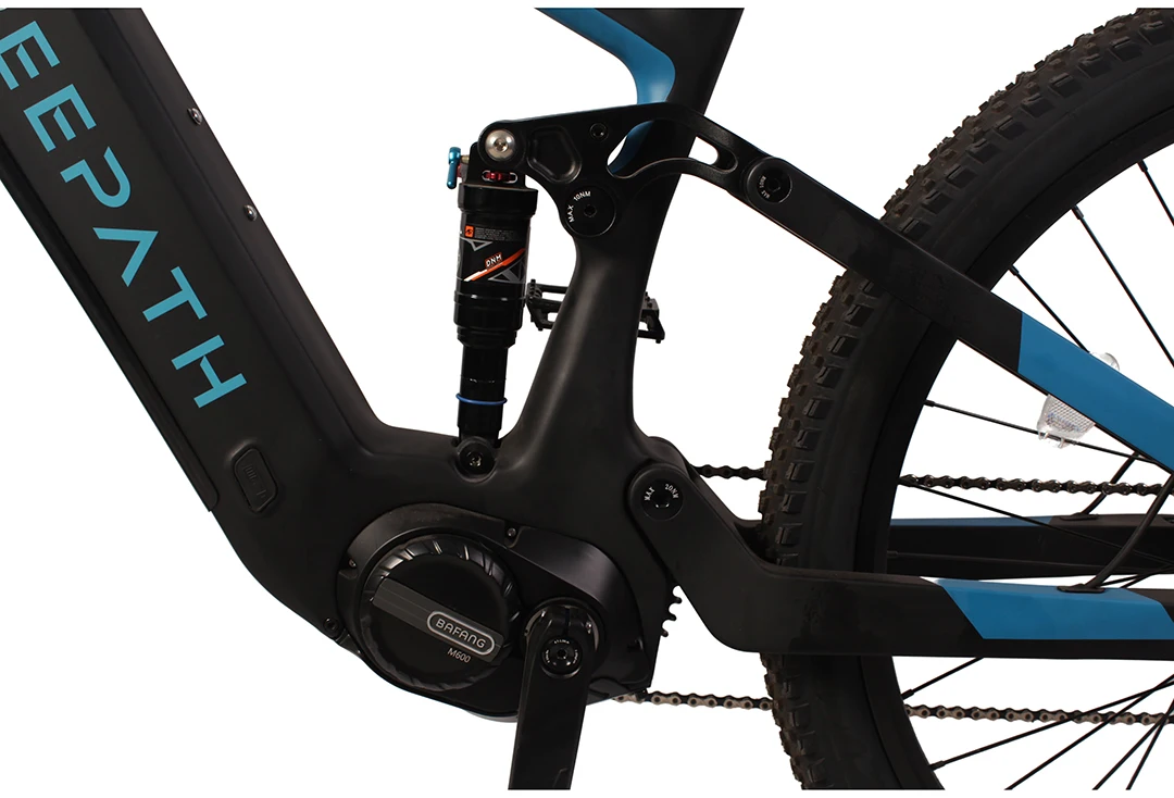 Carbon fiber electric mtb 500w mid motor full suspension electric bike electric mountain bike for adult