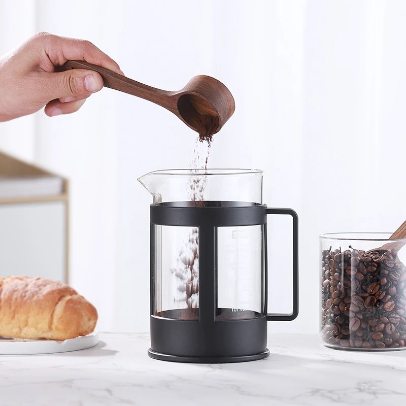 304 Stainless Steel Household High Borosilicate Glass Plastic French Press Tea Maker Coffee Maker