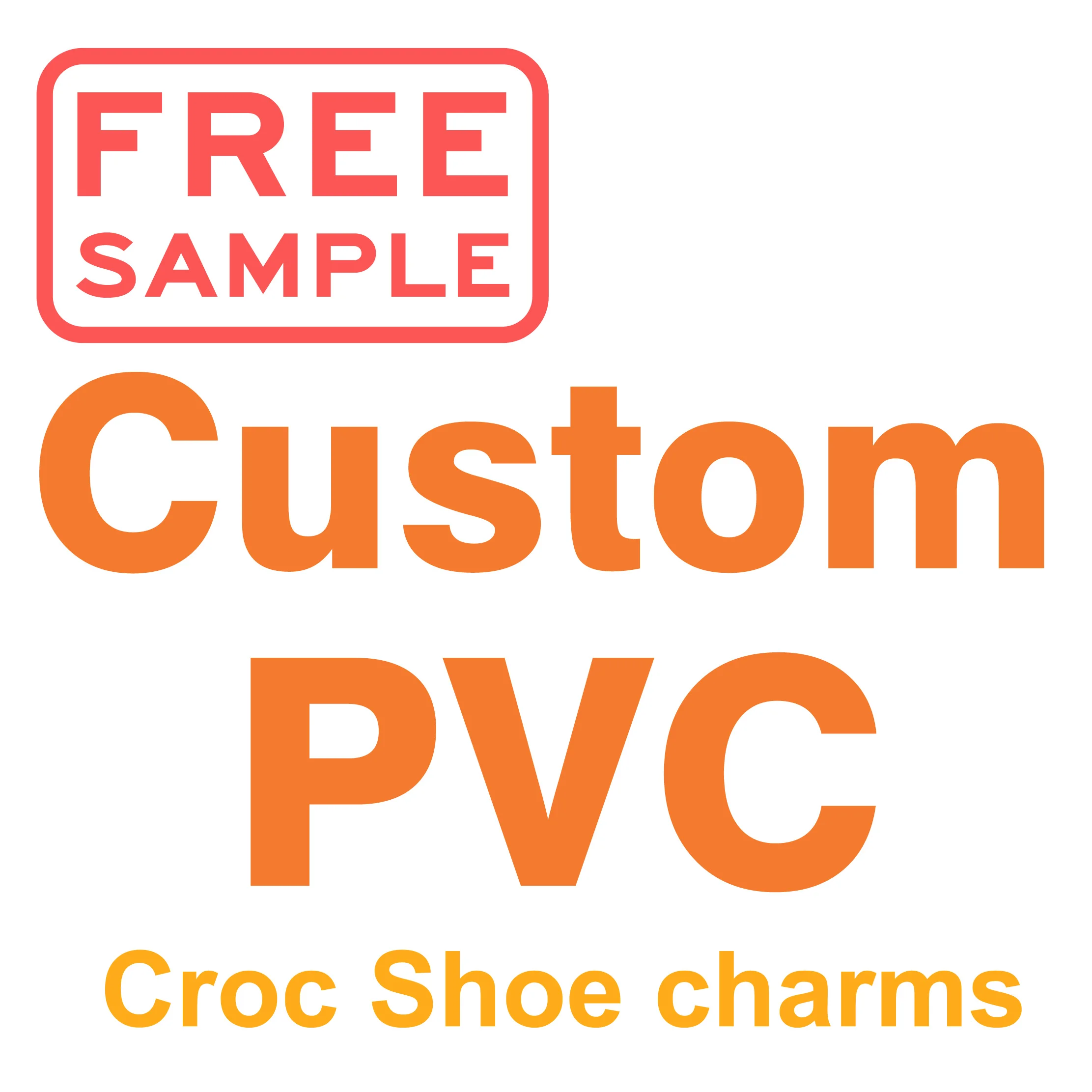 FREE Sample Custom PVC Shoe charm crocely-charms accesorios designer charms bulk bracelet customized with logo custom