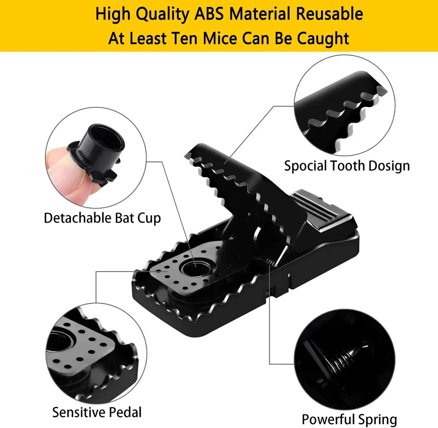 Low Price Custom Home Kitchen Catcher Killer Rat Traps Mousetrap Plastic Mouse Trap for mice control