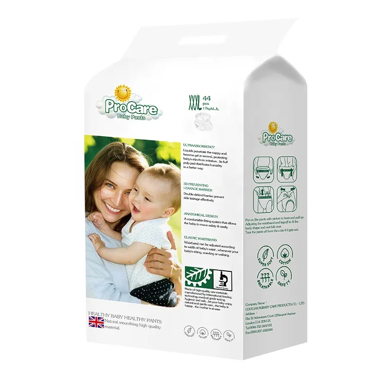 Procare quality ultra thin Disposable baby pull up pants diapers wholesale From China