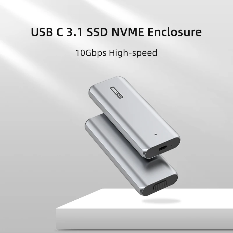 USB 3.1 GEN2 10Gbps m.2 nvme ssd to 2.5inch sata ssd USB external enclosure,Tool Free Hard Drive Reader Case