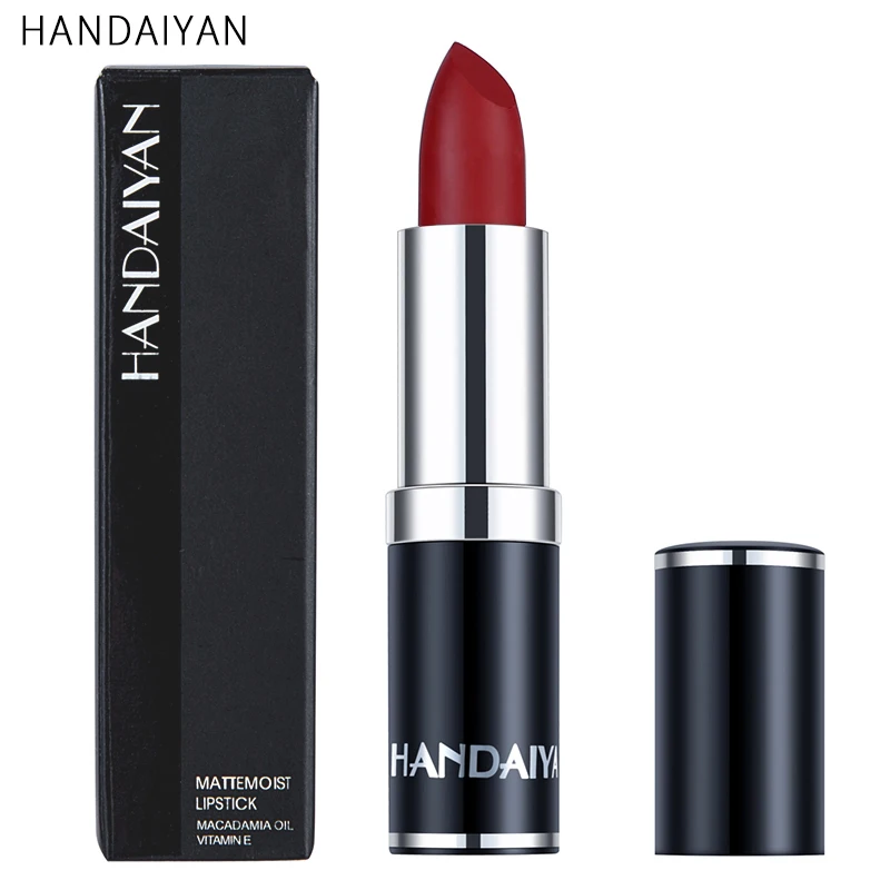 HANDAIYAN 12 Color classic lipstick private label waterproof nude packaging lipgloss lipmatte matte lipsticks dark colours