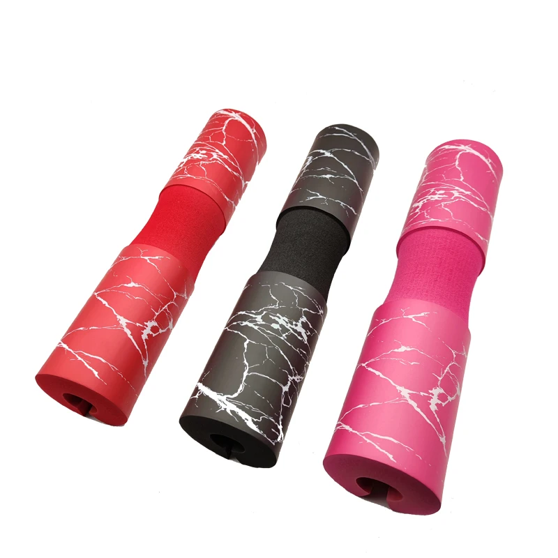 
OEM/ODM mancuernas Marbling Pink 45cm Barbell Pad gym foam roller band crossfit dumbells 