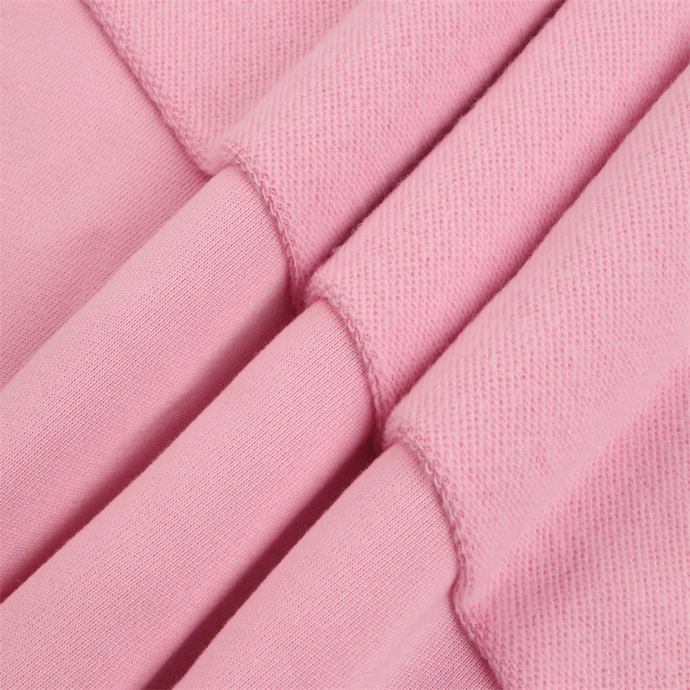 99W French Terry Fabric 100% Polyester Double Yarn Warp Knitted T-Shirts Hoodies Fabric for Uniforms In-stock Items