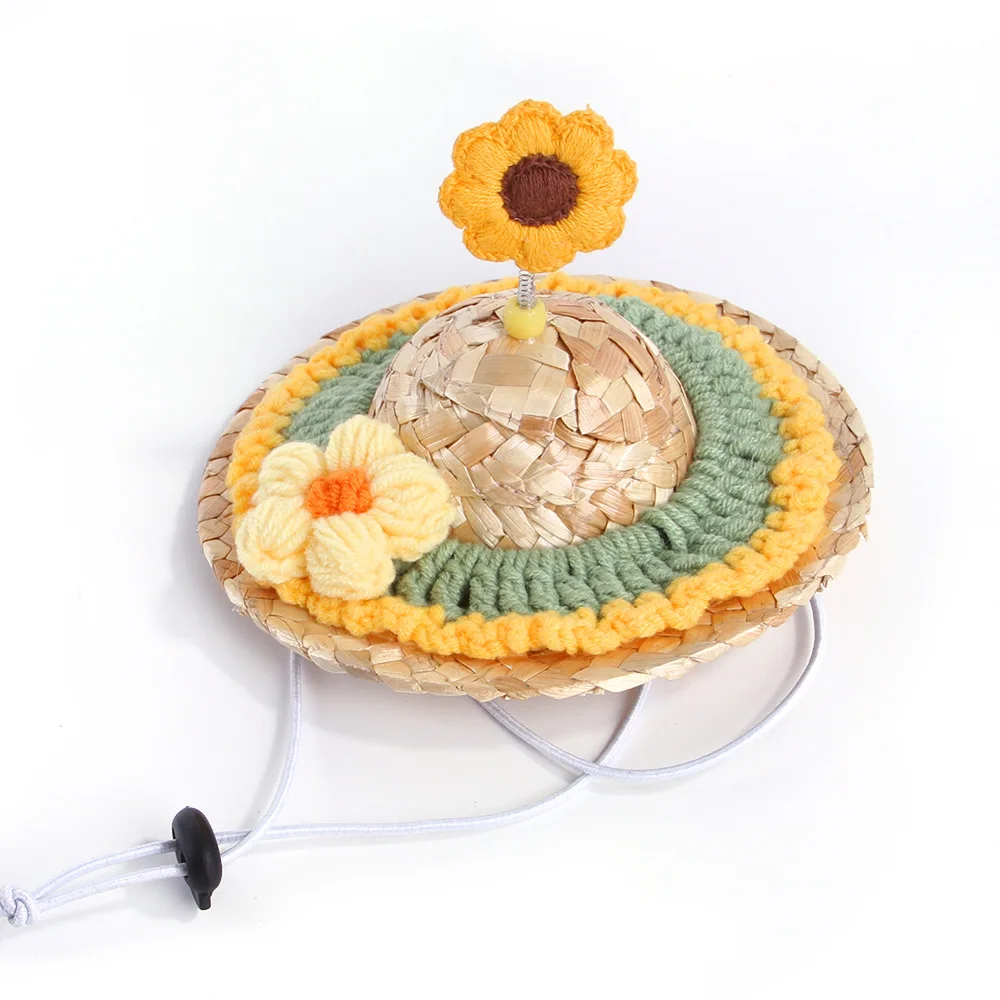 New Pet Hat Accessories Sunflower Headdress for Small Dogs Cats Pet Apparel Accessories