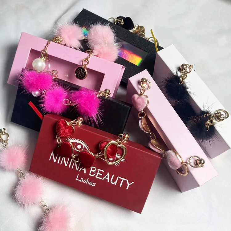 Lash wholesale vendor chain bag style eyelashes case custom logo no moq empty lash packaging box