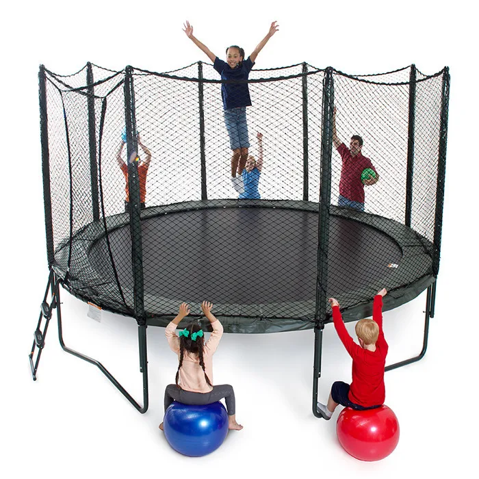 Jumping Bed  Bungee Big Children Double Protection trampoline park trampoline sales with Safety Net