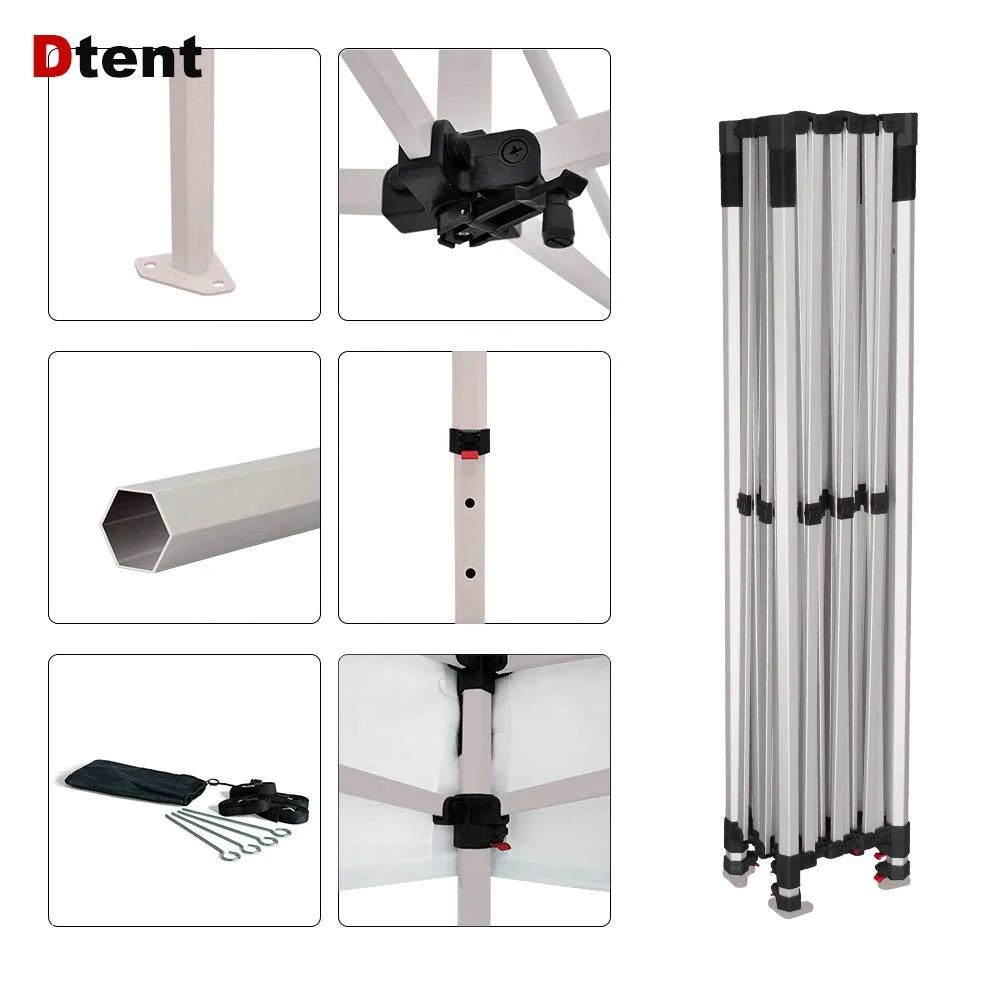 Outdoor 3X5 3X9 Green Backyard Aluminum Pipe Frame Pop Up Gazebo Tent Sublimated Canopy For Evenement Wedding Ceremony