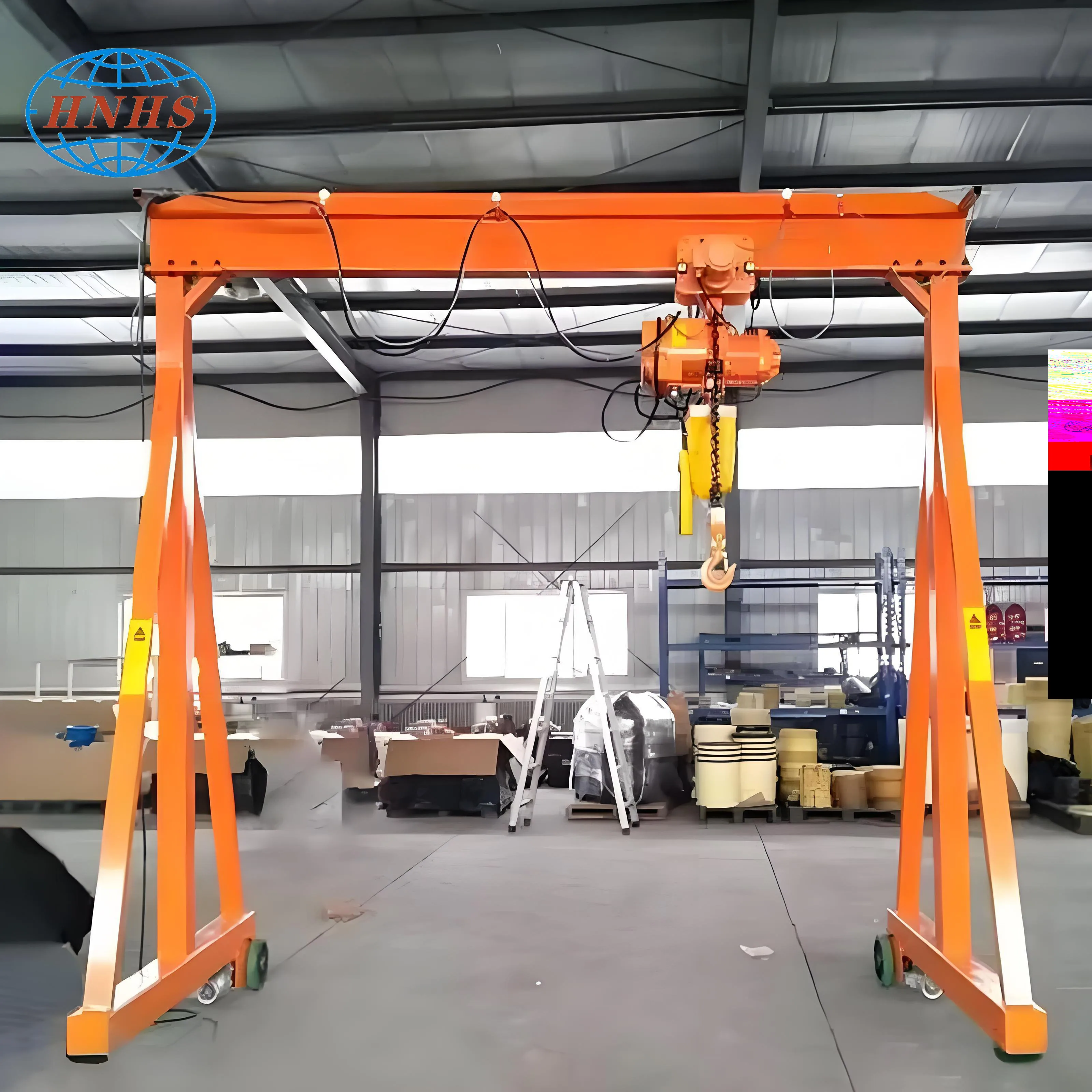 1 ton 5 ton mini gantry crane single beam portable small 2t 3t 4t gantry crane by electric hoist lifting