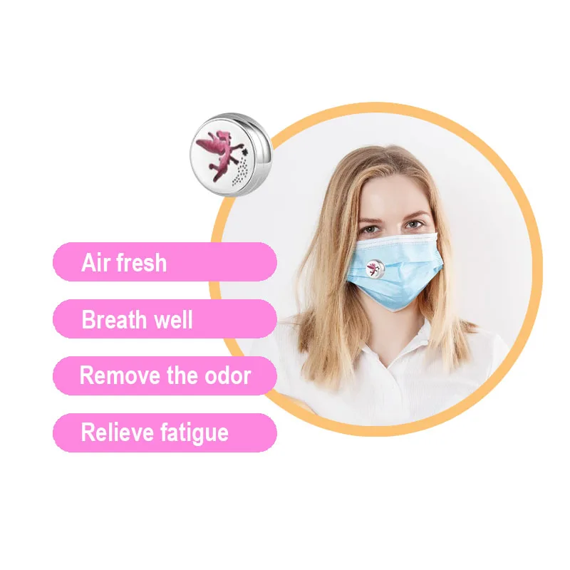 Диффузоры из нержавеющей стали для эфирного масла 12 мм, магнитный медальон для ароматерапии, зажим для маскировки лица