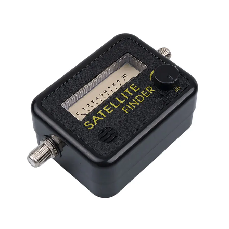 Digital Satellite Finder Signal Meter for Aligning Dish with Patch Lead