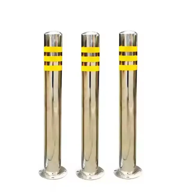 304 Stainless Road Parking Steel Bollard Post Stainless Steel Road Bollard Anti-collision Post